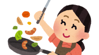 料理をする女性