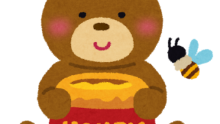 ハチミツを抱えたクマ