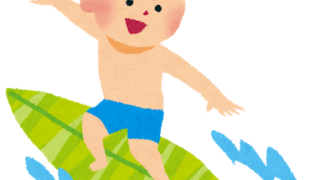 サーフィンをする男